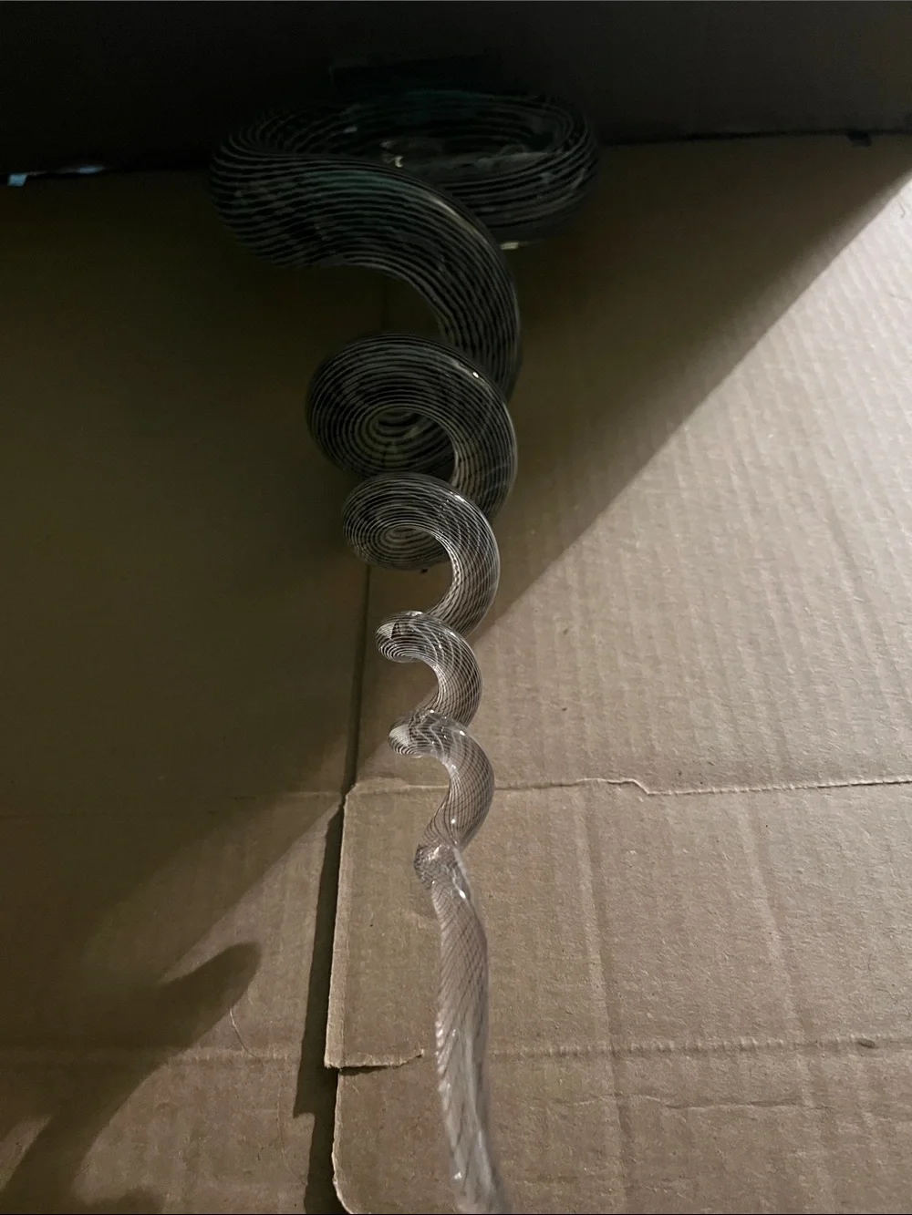 Elegant Silver Spiral Glass Wall Decor - Contemporary Accent 20 Inch